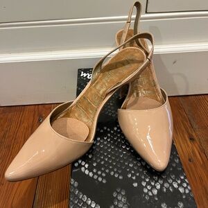 Sam Edelman Orly NewBlush Leather Slingback Heels Size 7.5 SEE photos. Flaw toe